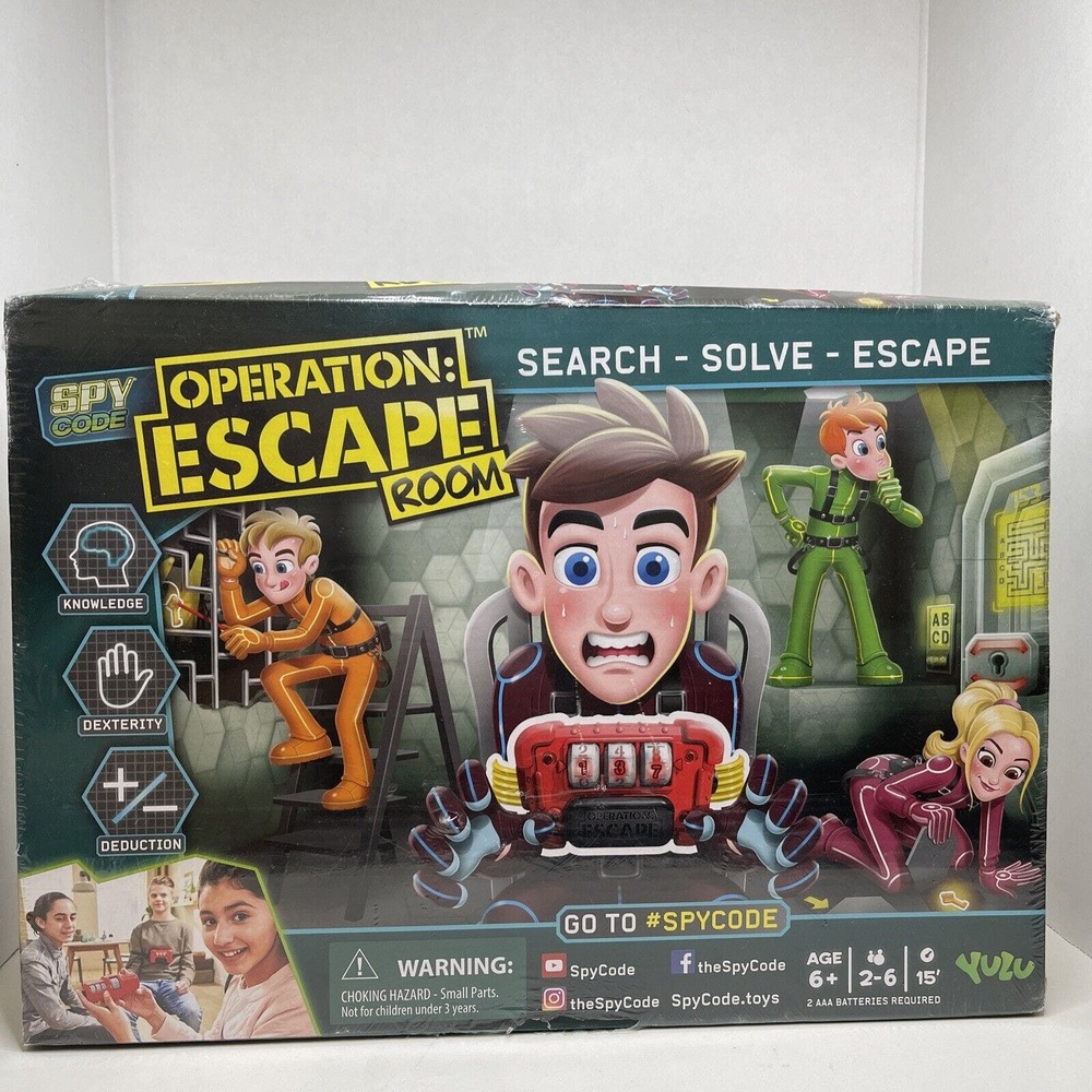 Operation Escape Board Game Spy Code Operation Escape Room Sealed search solve
